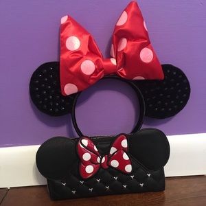 Minnie Mouse Ears & Matching Wallet